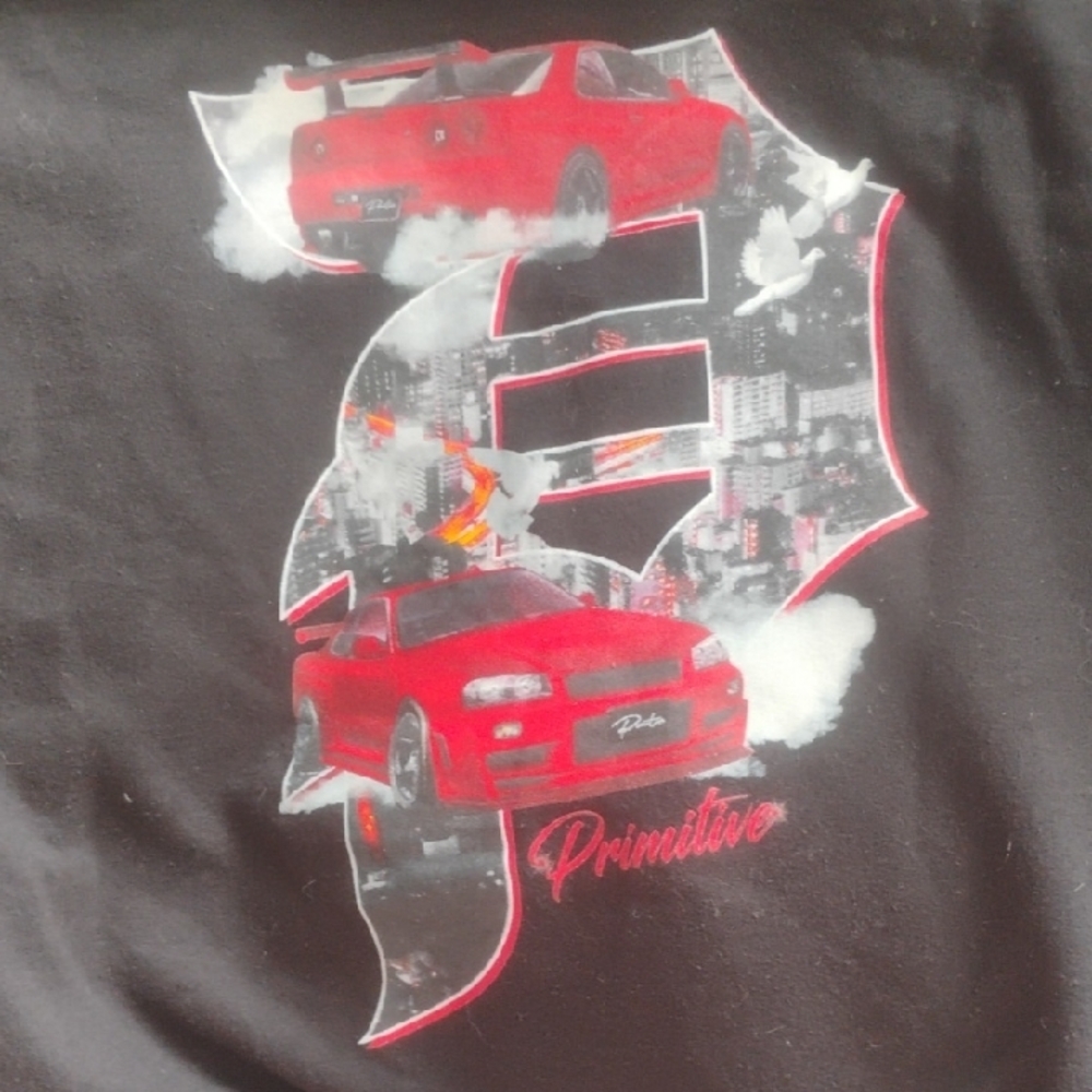 Primitive Red and Black Short Sleeve Graphic Tee